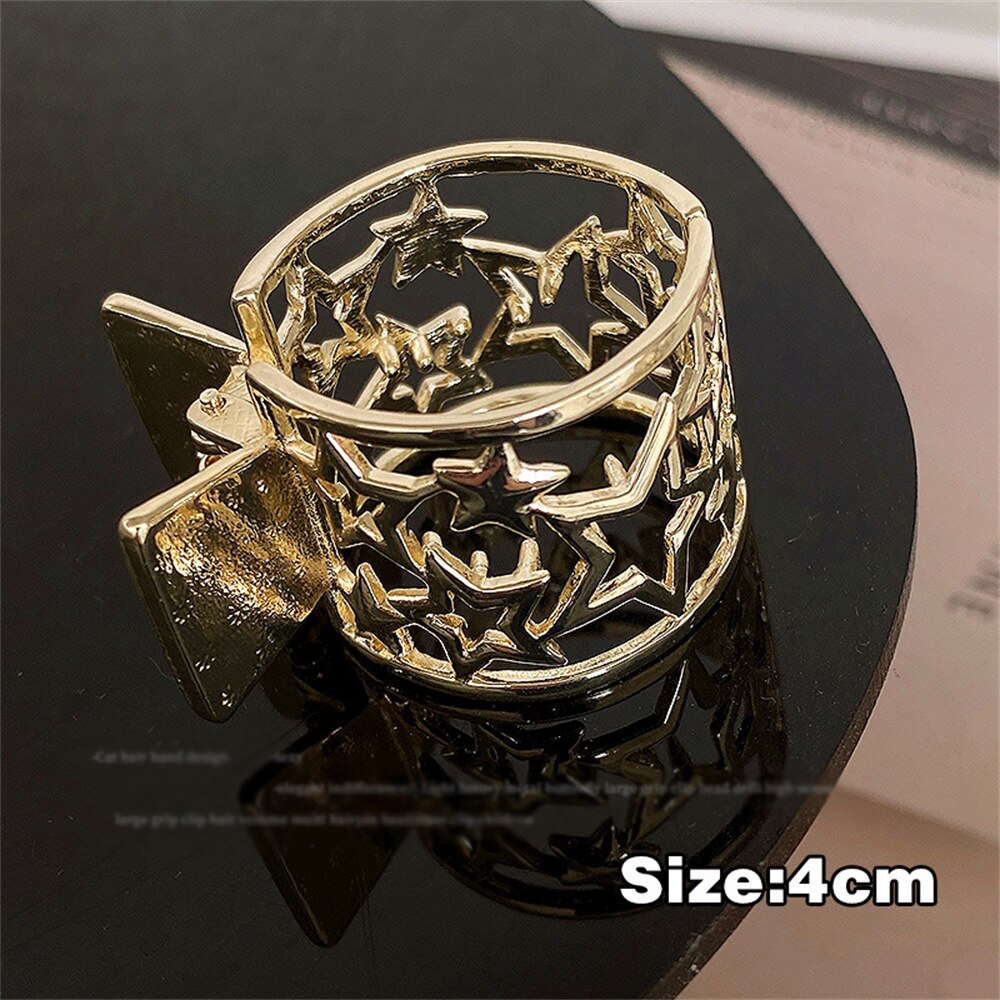 Elegant Luxury Rhinestone Ponytail For Women Cat Ear Hair Claws Hair Clips Barrettes Hairpin Headband Fashion Hair Accessories