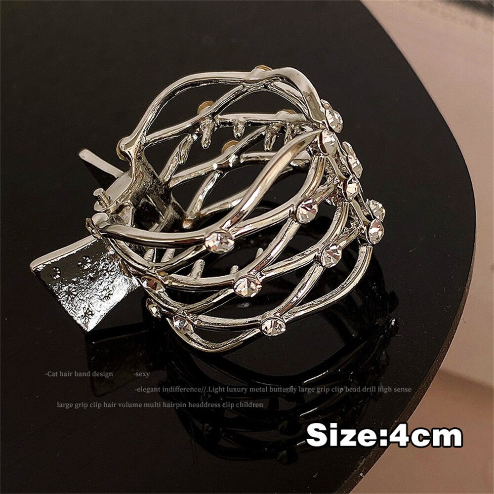 Elegant Luxury Rhinestone Ponytail For Women Cat Ear Hair Claws Hair Clips Barrettes Hairpin Headband Fashion Hair Accessories