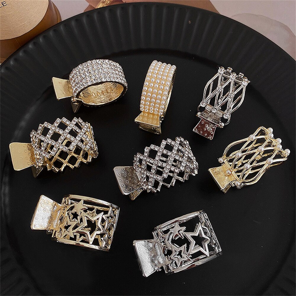 Elegant Luxury Rhinestone Ponytail For Women Cat Ear Hair Claws Hair Clips Barrettes Hairpin Headband Fashion Hair Accessories