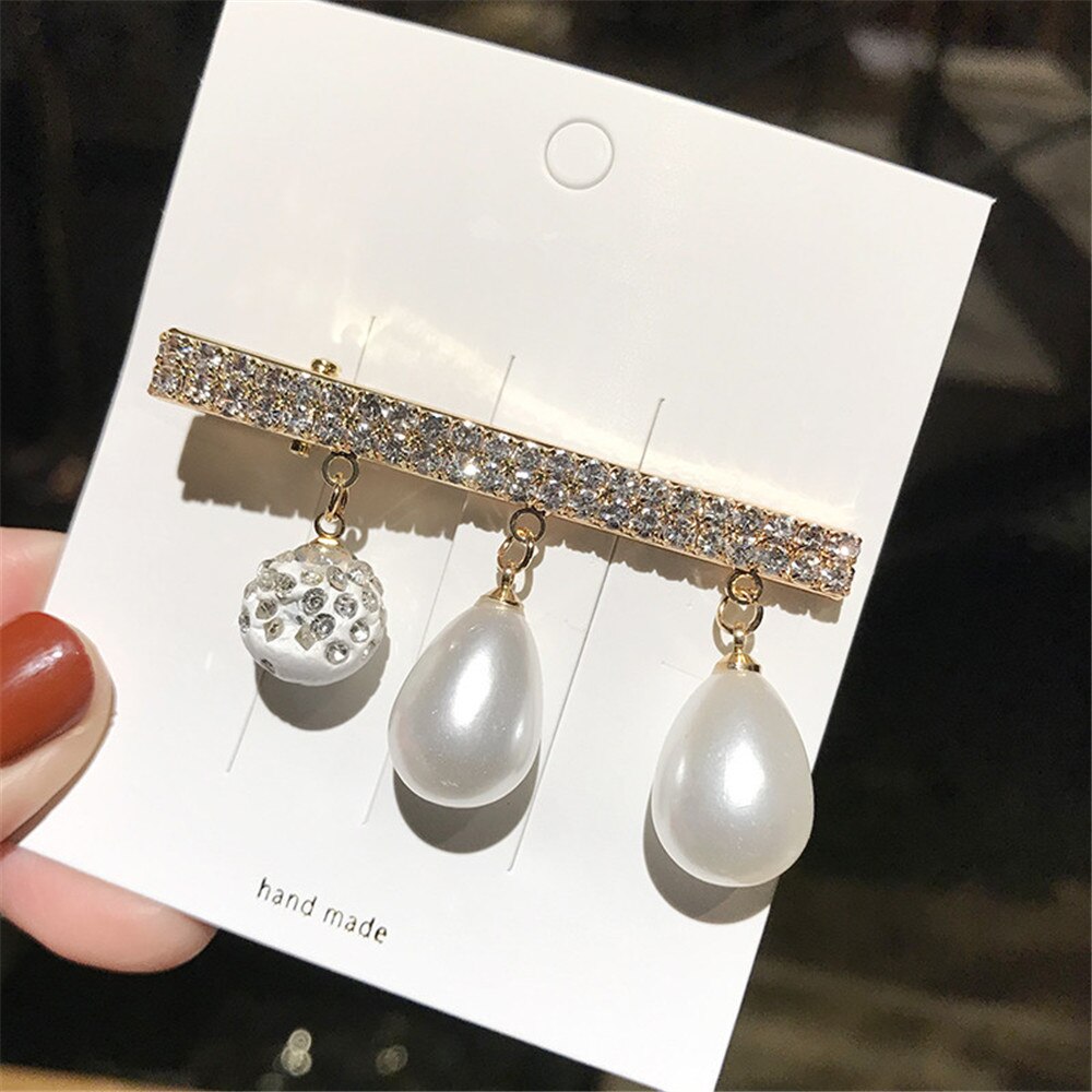 New Women Luxury Shining Crystals Pearls Barrettes Elegant Headband Hair Clips Sweet Hairpins Lady Fashion Hair Accessories New Women Luxury Shining Crystals Pearls Barrettes Elegant Headband Hair Clips Sweet Hairpins Lady Fashion Hair Accessories