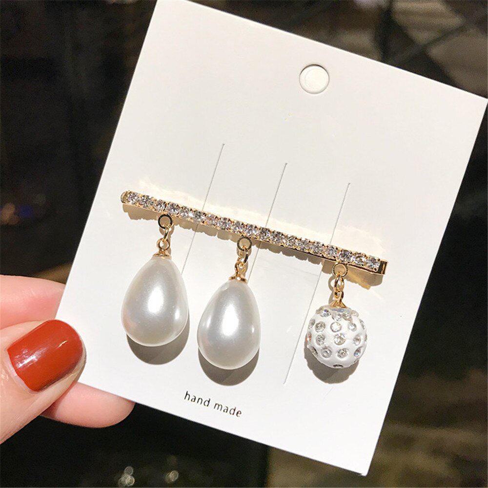 New Women Luxury Shining Crystals Pearls Barrettes Elegant Headband Hair Clips Sweet Hairpins Lady Fashion Hair Accessories New Women Luxury Shining Crystals Pearls Barrettes Elegant Headband Hair Clips Sweet Hairpins Lady Fashion Hair Accessories