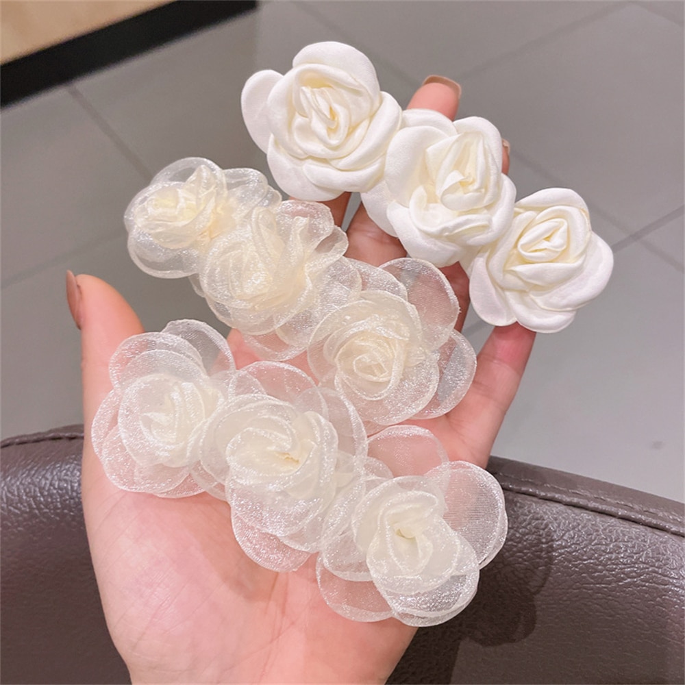 Fashion Flower Headdress Pink Floral Hairpin Spring Clip for Women Hair Jewelry Woman Statement Wedding Girls Hair Accessories Fashion Flower Headdress Pink Floral Hairpin Spring Clip for Women Hair Jewelry Woman Statement Wedding Girls Hair Accessories