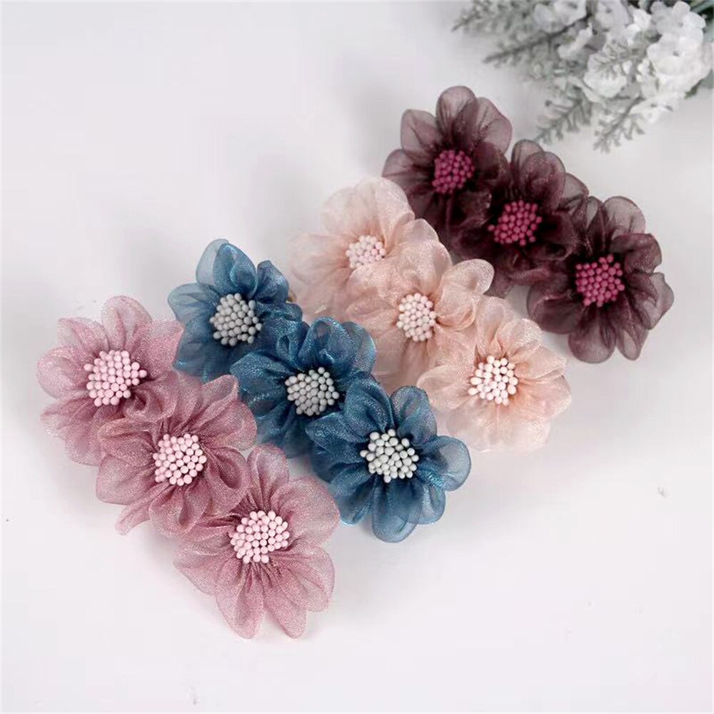 Fashion Flower Headdress Pink Floral Hairpin Spring Clip for Women Hair Jewelry Woman Statement Wedding Girls Hair Accessories Fashion Flower Headdress Pink Floral Hairpin Spring Clip for Women Hair Jewelry Woman Statement Wedding Girls Hair Accessories
