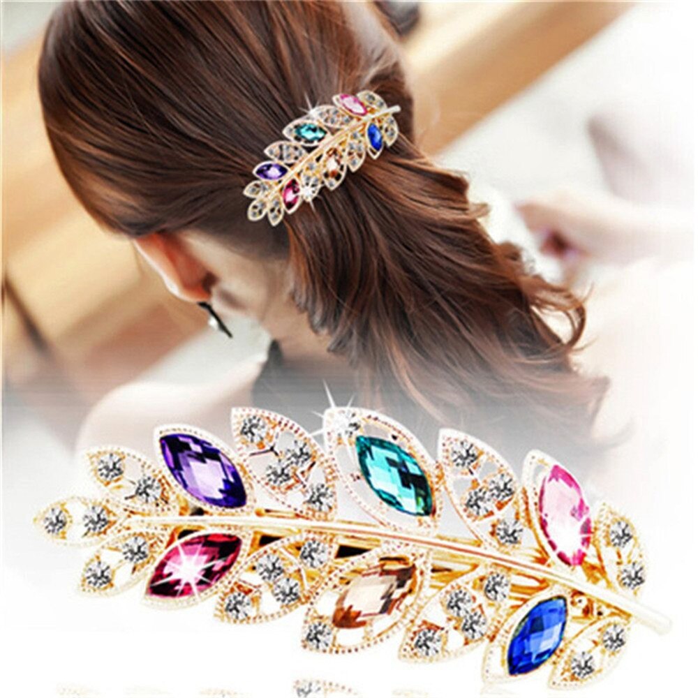 Rose Flower Rhinestone Hair Pin Europe And America Popular Horsetail Clip Perfect Quality Wild Daily Decorative Hair Accessories Rose Flower Rhinestone Hair Pin Europe And America Popular Horsetail Clip Perfect Quality Wild Daily Decorative Hair Accessories