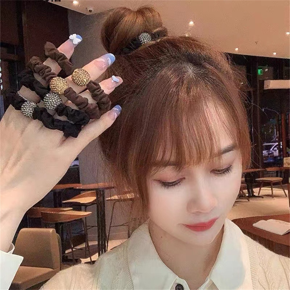 Flash Drill Simple Head Rope Temperament Full Drill Headdress Net Red Ins Tie Hair Rope Like Rubber Band Female Hair Ring Flash Drill Simple Head Rope Temperament Full Drill Headdress Net Red Ins Tie Hair Rope Like Rubber Band Female Hair Ring