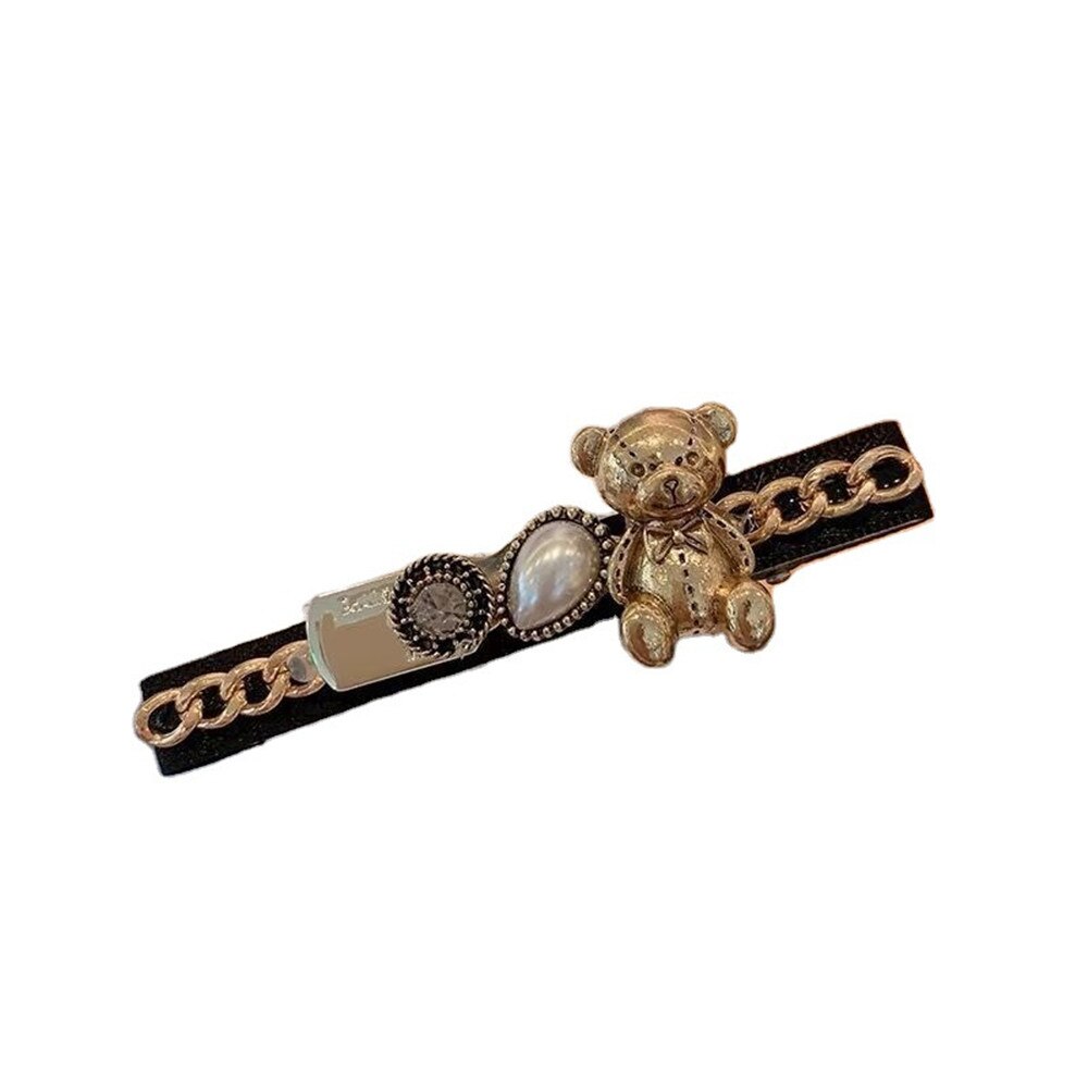 5PCS/Set Women Luxury Elegant Crystals Pearls Geometric Hairpins Lady Sweet Hair Clip Barrette Headband Fashion Hair Accessories