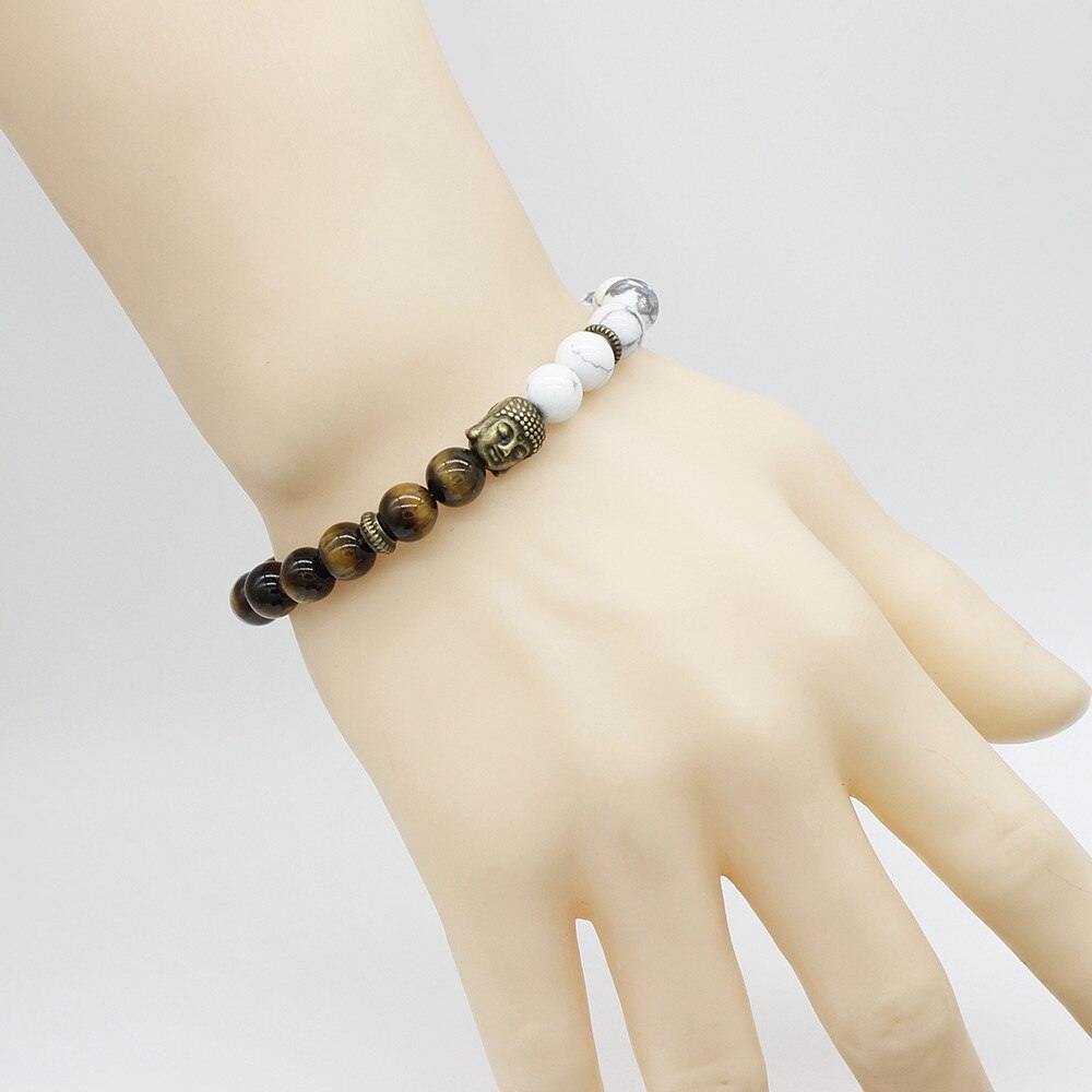 Tiger Eye Stone Bracelet Bangles White Natural White Pine Volcanic Charm Bead Bracelet For Women Men Essential Oil Yoga Bracelet Tiger Eye Stone Bracelet Bangles White Natural White Pine Volcanic Charm Bead Bracelet For Women Men Essential Oil Yoga Bracelet