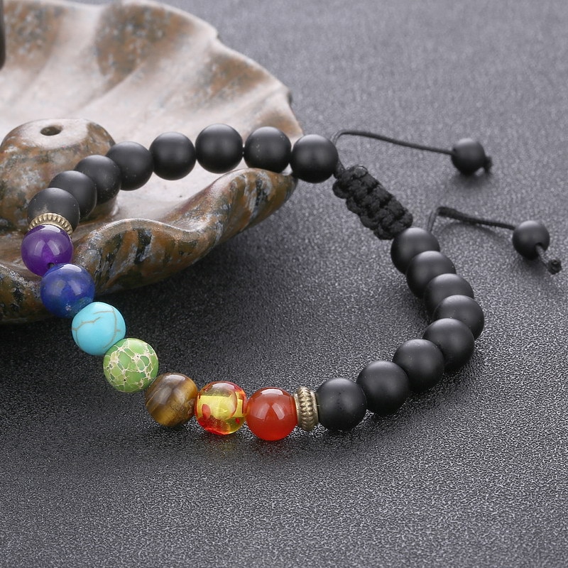 Adjustable 7 Chakra Tree Of Life Charm Bracelets Multicolor Beads Stones Weaving Rope Bracelet Women Men Yoga Bracelets Adjustable 7 Chakra Tree Of Life Charm Bracelets Multicolor Beads Stones Weaving Rope Bracelet Women Men Yoga Bracelets