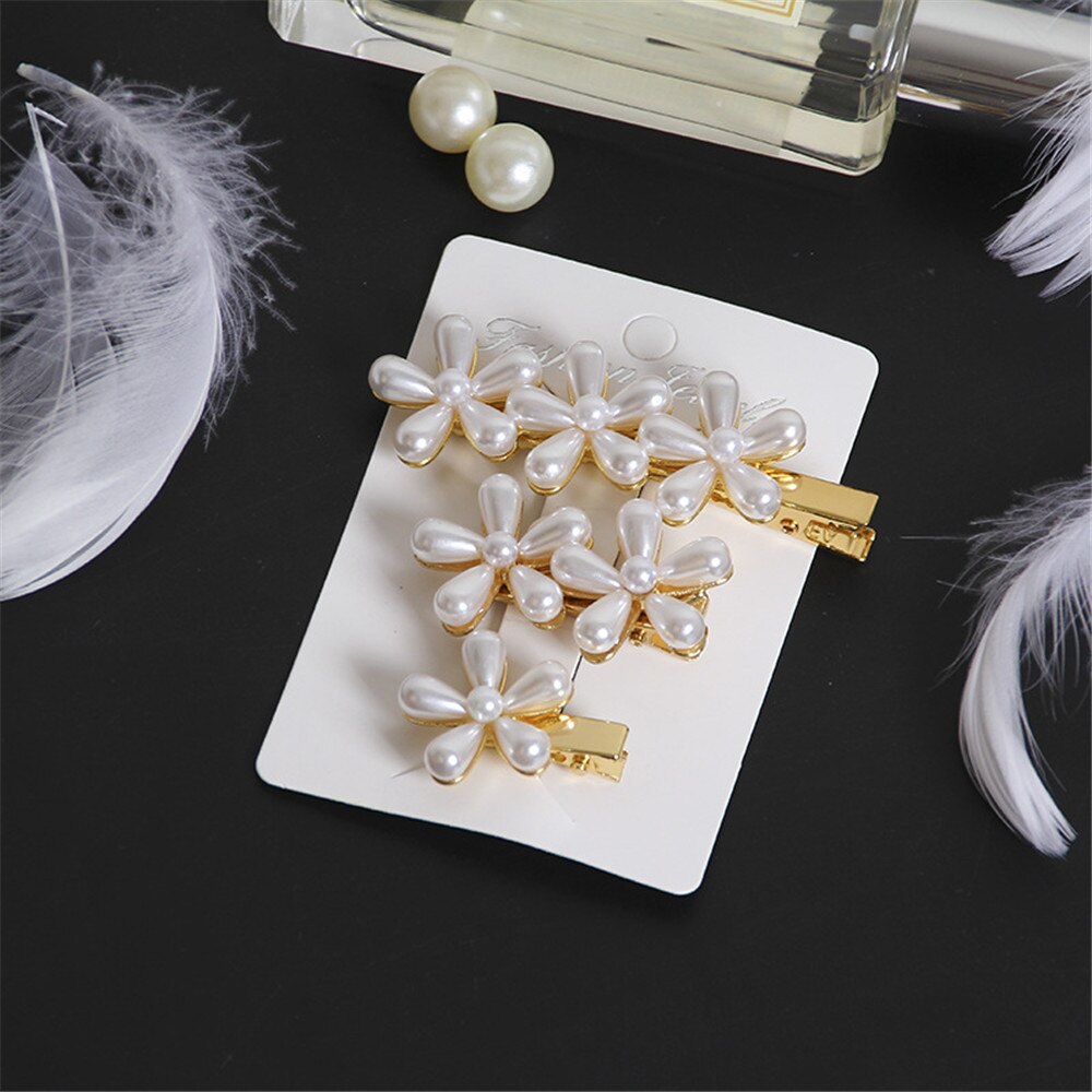 3pcs/set Women Girls Pearl Crystal Hairpins Side Clip Hair Jewelry Trendy Geometric Headwear Fashion Hair Accessories Barrettes 3pcs/set Women Girls Pearl Crystal Hairpins Side Clip Hair Jewelry Trendy Geometric Headwear Fashion Hair Accessories Barrettes