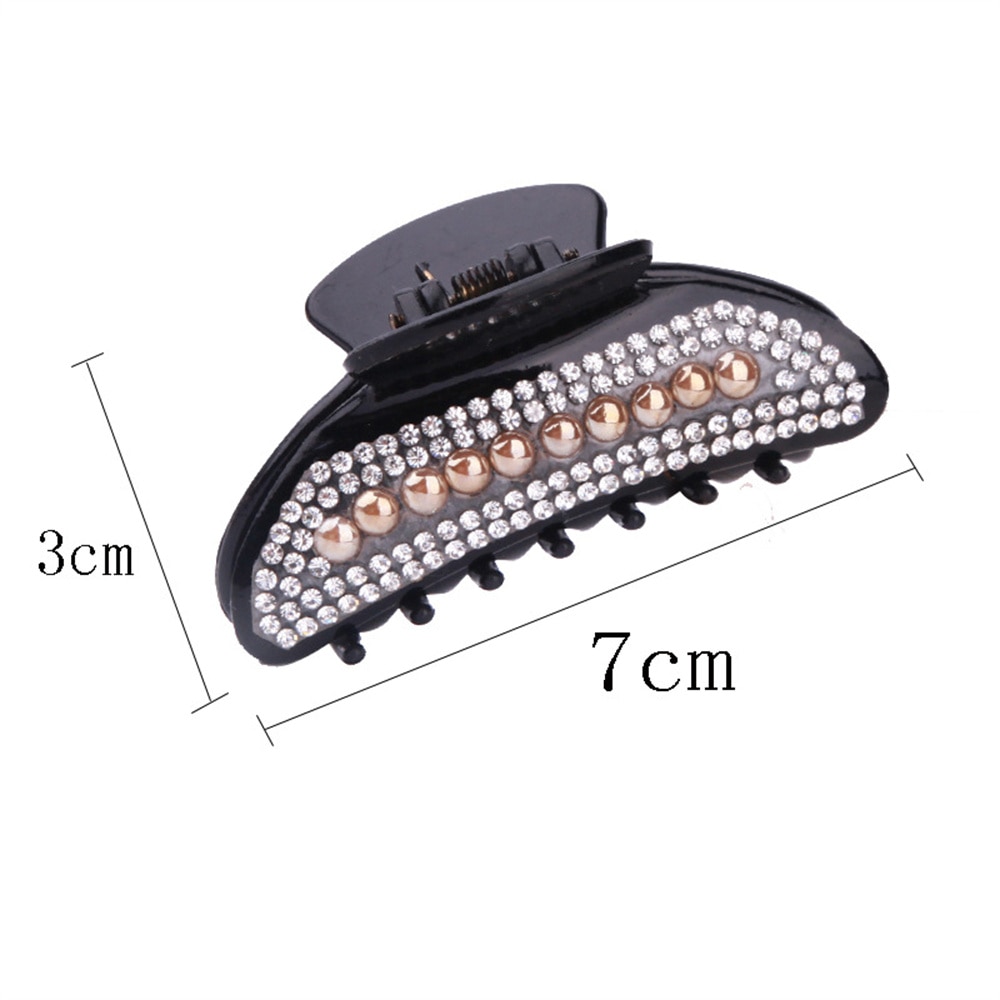 1PC Rhinestone Hair Clips Crab Hair Claw for Girl Hairpins Barrettes Headwear Women Pearl Hair Accessories Fashion 1PC Rhinestone Hair Clips Crab Hair Claw for Girl Hairpins Barrettes Headwear Women Pearl Hair Accessories Fashion