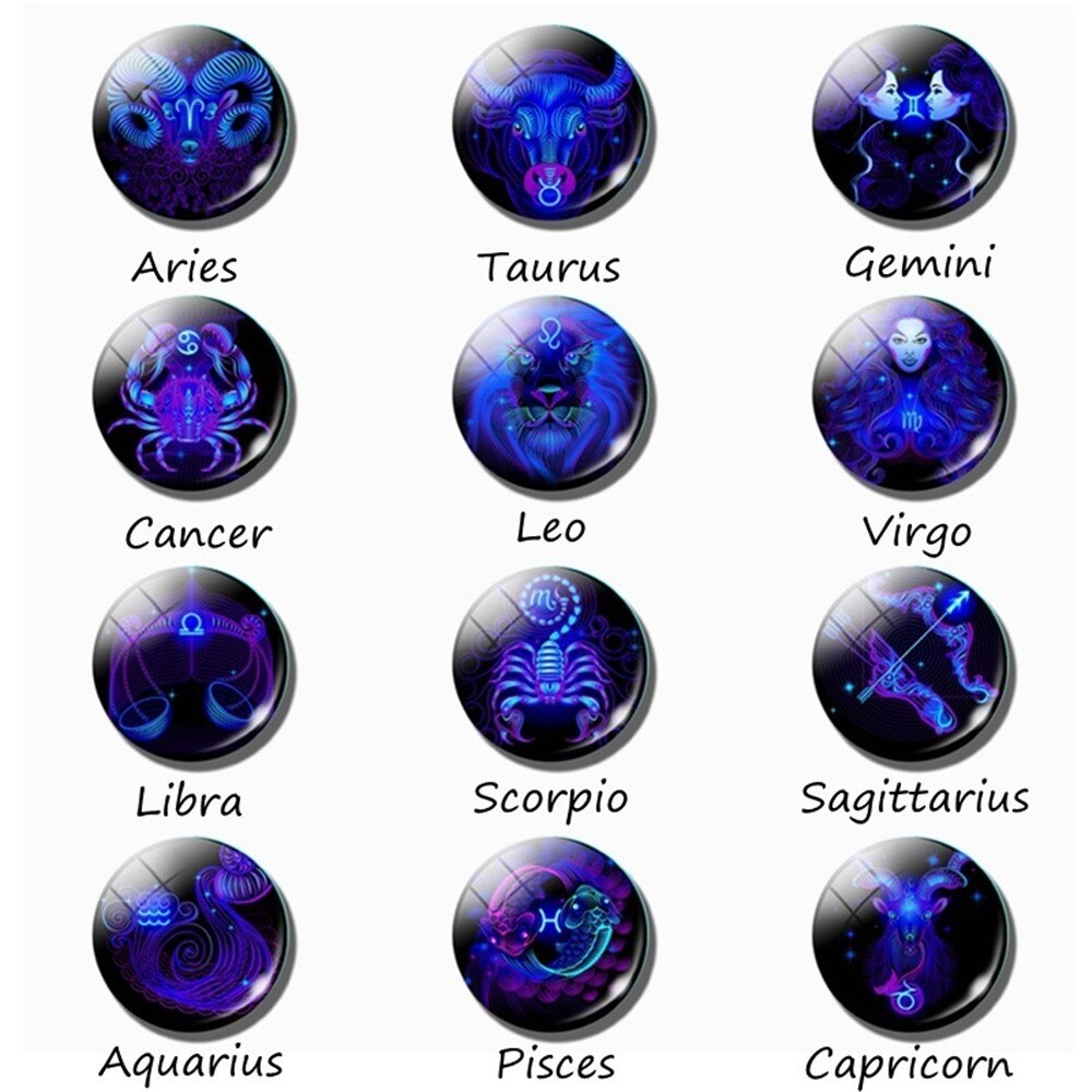 12 Constellation Zodiac Sign Leather Bracelet Black Woven Bracelets for Men Women Fashion Jewelry Accessories Gifts Dropshipping