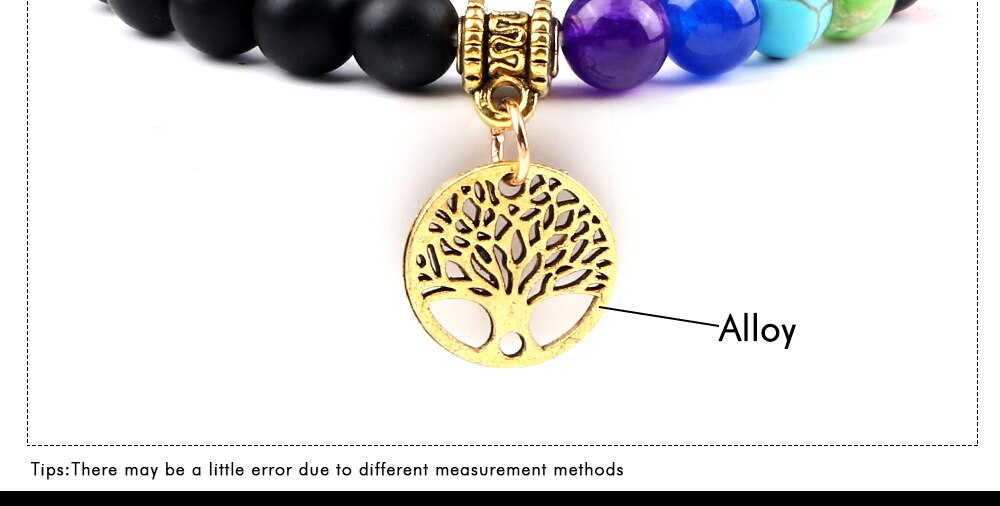 Hot 7 Chakra Life Tree Bracelets Natural Stone Reiki Healing Engry Beads Bangles Women Men Yoga Bracelet Meditation Jewelry Gift