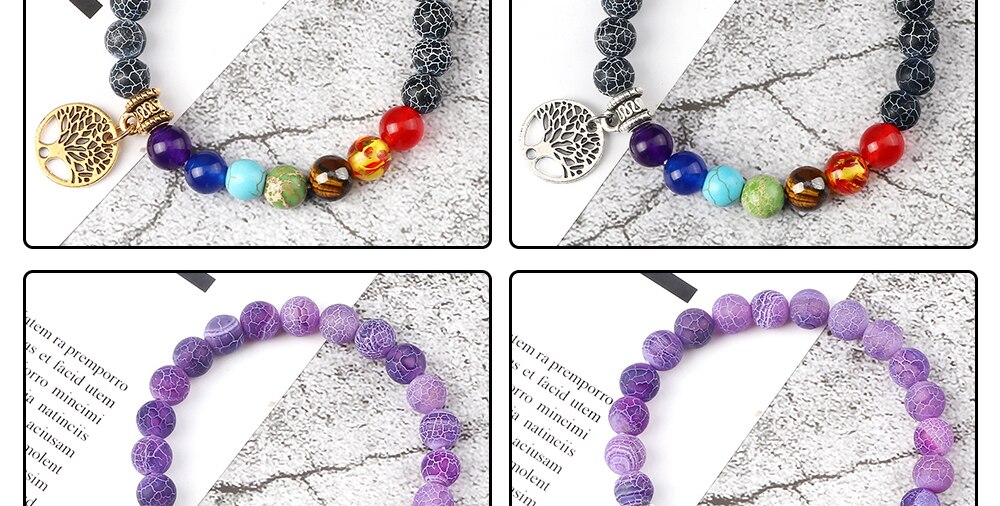Hot 7 Chakra Life Tree Bracelets Natural Stone Reiki Healing Engry Beads Bangles Women Men Yoga Bracelet Meditation Jewelry Gift