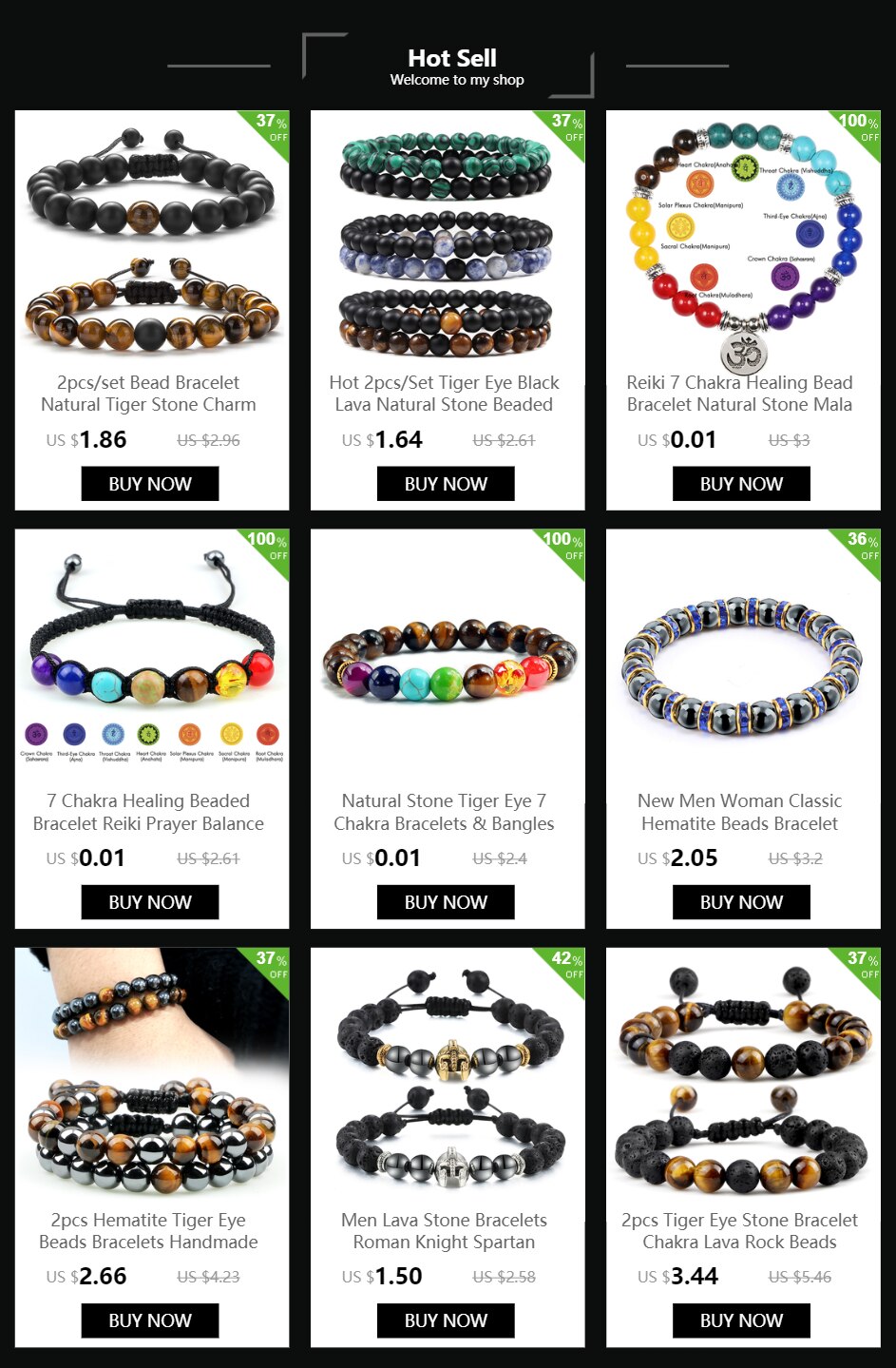 Handmade 7 Chakra Beads Bracelet 6mm Natural Stone String Braided Yoga Reiki Healing Balance Bracelets & Bangles Meditation Gift