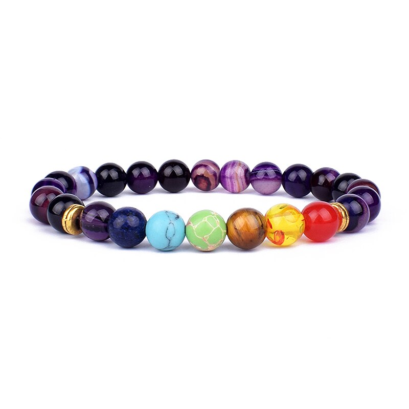 Natural Stone 7 Chakra Bracelets & Bangles Tiger Eye Bead Yoga Balance Bracelet Men New Buddha Prayer Jewelry pulseira masculina Natural Stone 7 Chakra Bracelets & Bangles Tiger Eye Bead Yoga Balance Bracelet Men New Buddha Prayer Jewelry pulseira masculina