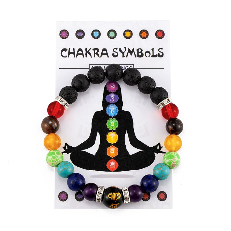 7 Chakra Bracelet with Meaning Cardfor Men Women Natural Crystal Healing Anxiety Jewellery Mandala Yoga Meditation Bracelet Gift 7 Chakra Bracelet with Meaning Cardfor Men Women Natural Crystal Healing Anxiety Jewellery Mandala Yoga Meditation Bracelet Gift