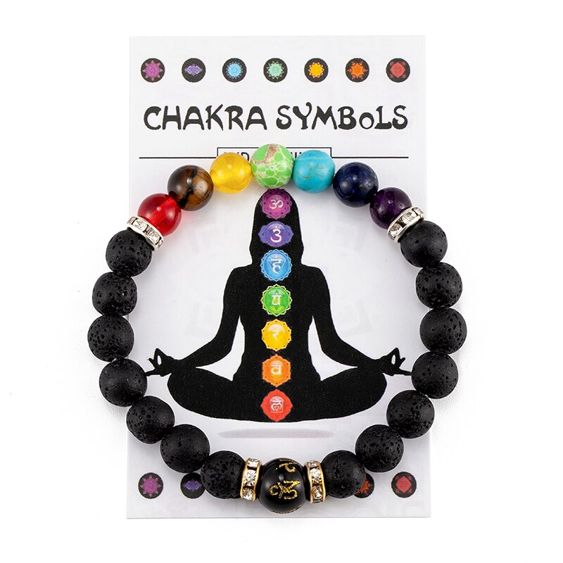 7 Chakra Bracelet with Meaning Cardfor Men Women Natural Crystal Healing Anxiety Jewellery Mandala Yoga Meditation Bracelet Gift 7 Chakra Bracelet with Meaning Cardfor Men Women Natural Crystal Healing Anxiety Jewellery Mandala Yoga Meditation Bracelet Gift
