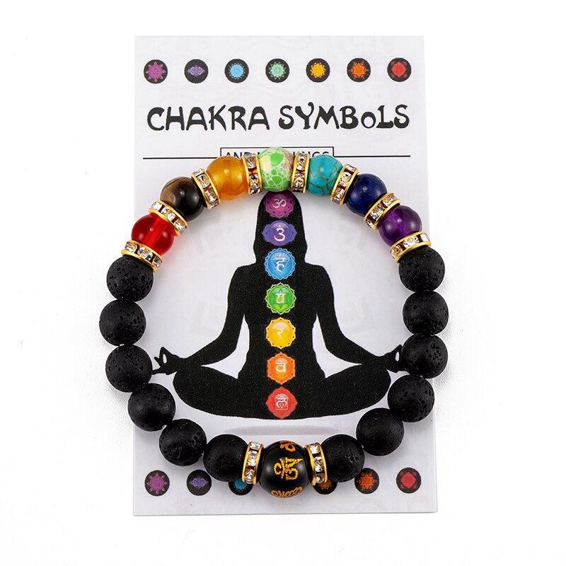 7 Chakra Bracelet with Meaning Cardfor Men Women Natural Crystal Healing Anxiety Jewellery Mandala Yoga Meditation Bracelet Gift 7 Chakra Bracelet with Meaning Cardfor Men Women Natural Crystal Healing Anxiety Jewellery Mandala Yoga Meditation Bracelet Gift
