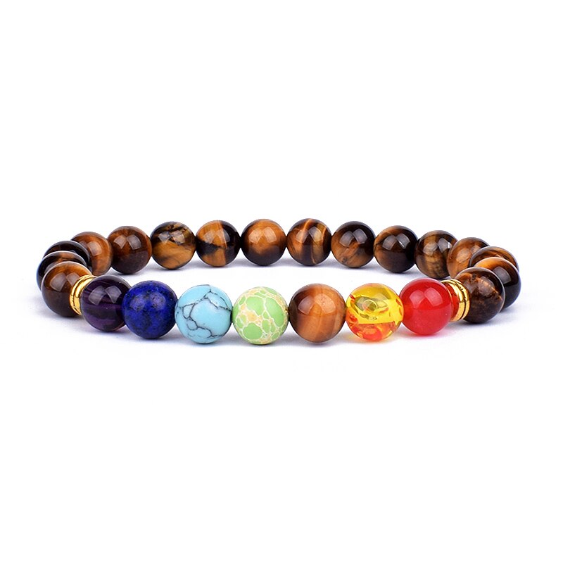 Fashion 7 Chakra Bracelet For Women Men Balance Buddha Reiki Prayer Tiger Eyes Black Natural Stone Beads Yoga Bracelets Jewelry Fashion 7 Chakra Bracelet For Women Men Balance Buddha Reiki Prayer Tiger Eyes Black Natural Stone Beads Yoga Bracelets Jewelry