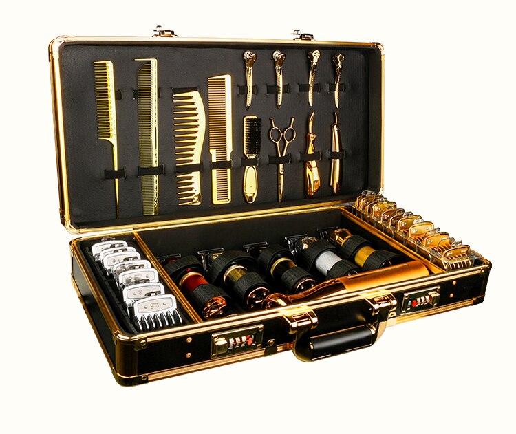 Salon Barbershop Accessories Storage Case Tool Box Aluminum Barber Tools Suitcase With Password Lock Portable Storage Suitcase