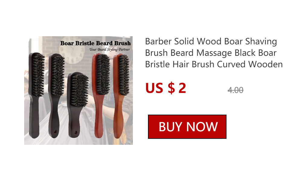 CestoMen Beard Shaving Brush Massage Comb Soild Wood Boar Bristle Hair Brush Barber Beard Hair Mustache Care Styling Tools