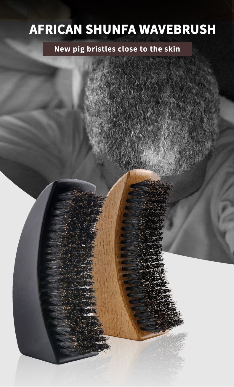 CestoMen Beard Shaving Brush Massage Comb Soild Wood Boar Bristle Hair Brush Barber Beard Hair Mustache Care Styling Tools