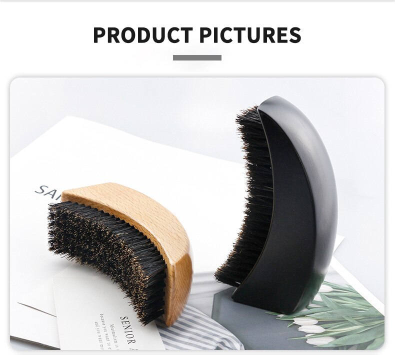 CestoMen Beard Shaving Brush Massage Comb Soild Wood Boar Bristle Hair Brush Barber Beard Hair Mustache Care Styling Tools