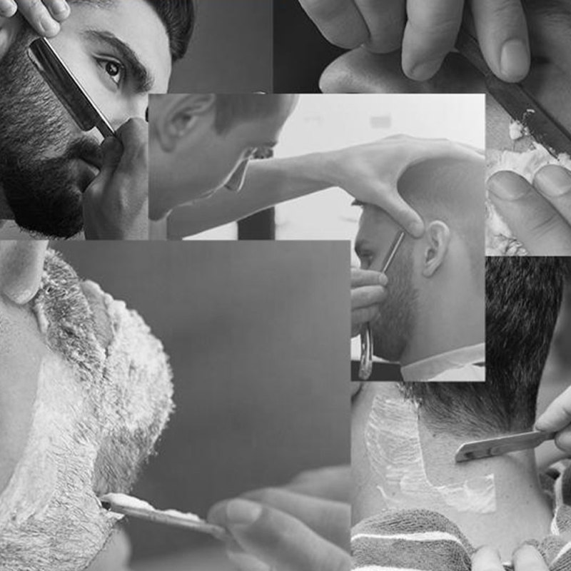 Salon Manual Beard Razor Folding Hand Hair Shaver Razor Hair Removal Tools (No Shaving Slice) For Salon Barber Accessories