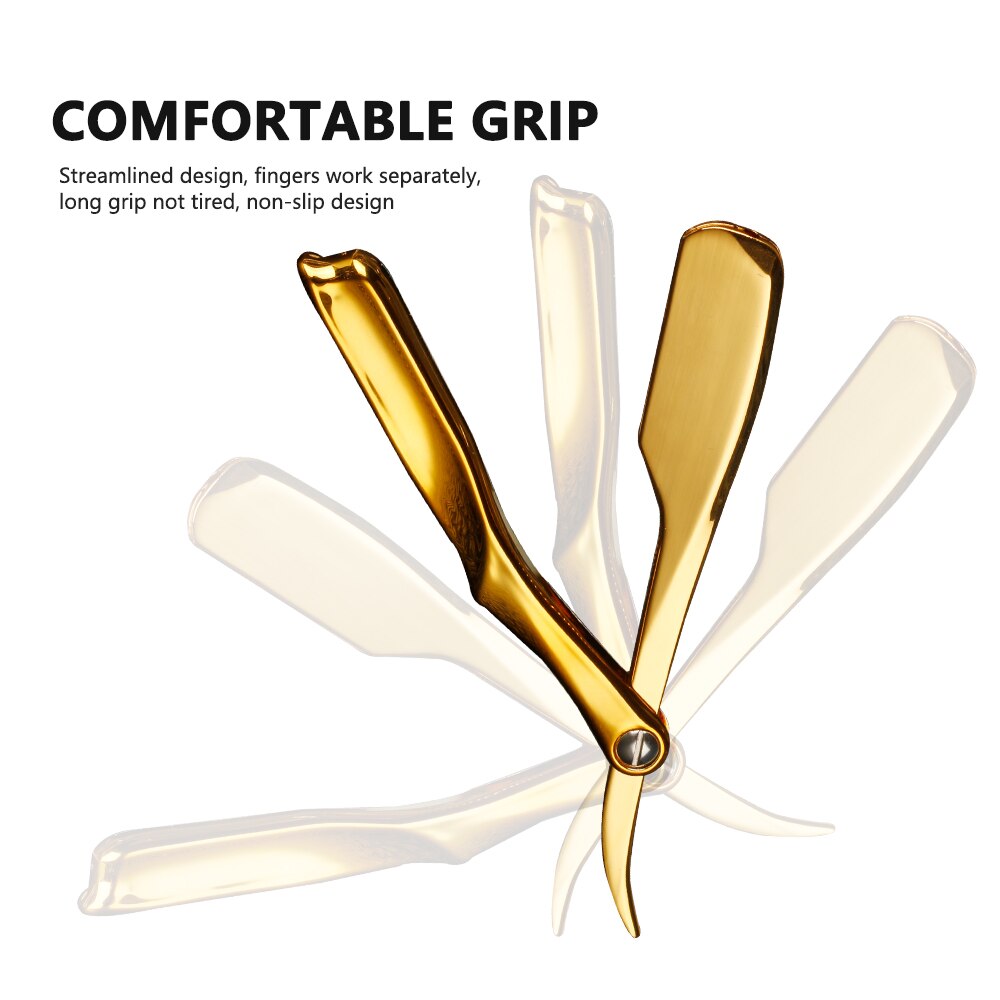 Salon Manual Beard Razor Folding Hand Hair Shaver Razor Hair Removal Tools (No Shaving Slice) For Salon Barber Accessories Salon Manual Beard Razor Folding Hand Hair Shaver Razor Hair Removal Tools (No Shaving Slice) For Salon Barber Accessories