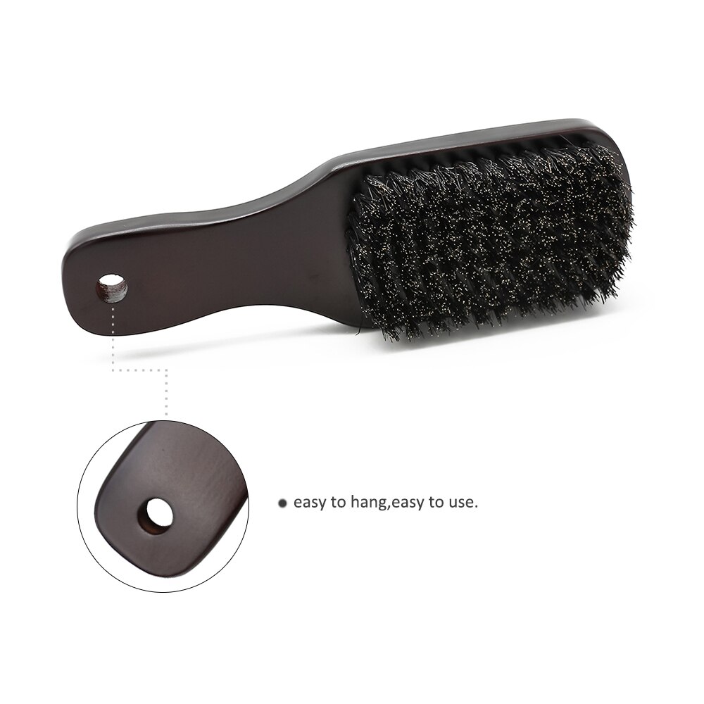 Solid Wood 100% Boar Bristle Shaving Brush Beard Massage Comb Hair Brush Curved Wooden  Beard Mustache Brushes Men Styling Tools