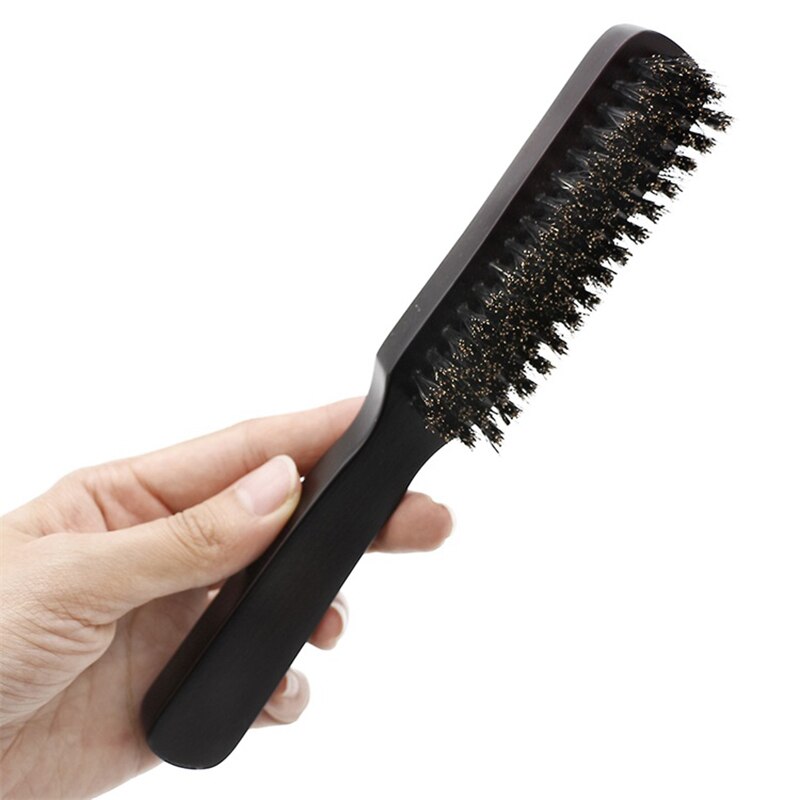 Solid Wood 100% Boar Bristle Shaving Brush Beard Massage Comb Hair Brush Curved Wooden Beard Mustache Brushes Men Styling Tools Solid Wood 100% Boar Bristle Shaving Brush Beard Massage Comb Hair Brush Curved Wooden Beard Mustache Brushes Men Styling Tools