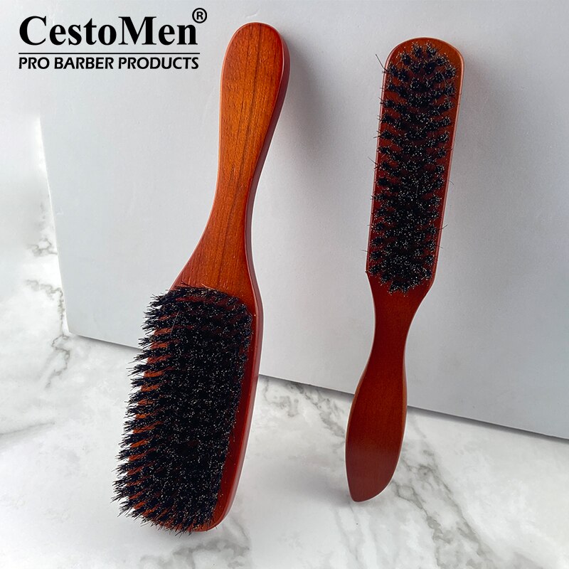 Solid Wood 100% Boar Bristle Shaving Brush Beard Massage Comb Hair Brush Curved Wooden Beard Mustache Brushes Men Styling Tools Solid Wood 100% Boar Bristle Shaving Brush Beard Massage Comb Hair Brush Curved Wooden Beard Mustache Brushes Men Styling Tools