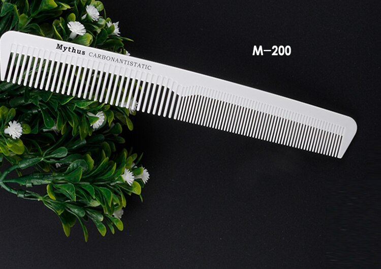 Mythus 10 Deisgns White Hairdressing Carbon Comb For Haircut Barber Metal Tail Comb Hairstylist Teasing Comb Hairdresser Tools