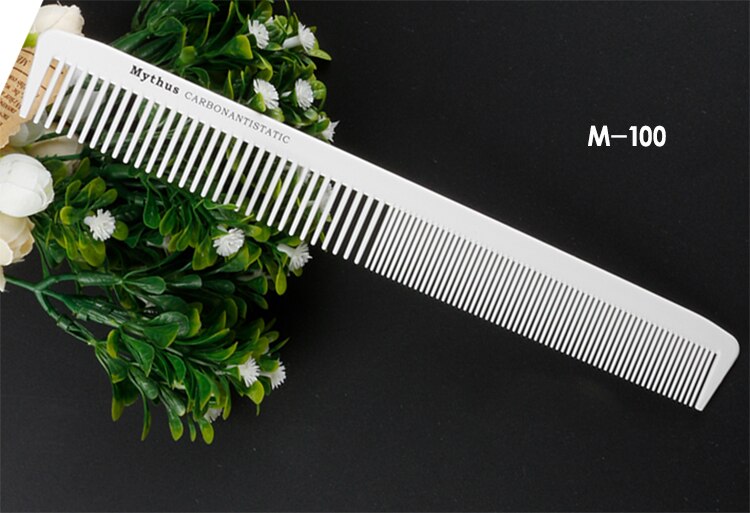 Mythus 10 Deisgns White Hairdressing Carbon Comb For Haircut Barber Metal Tail Comb Hairstylist Teasing Comb Hairdresser Tools