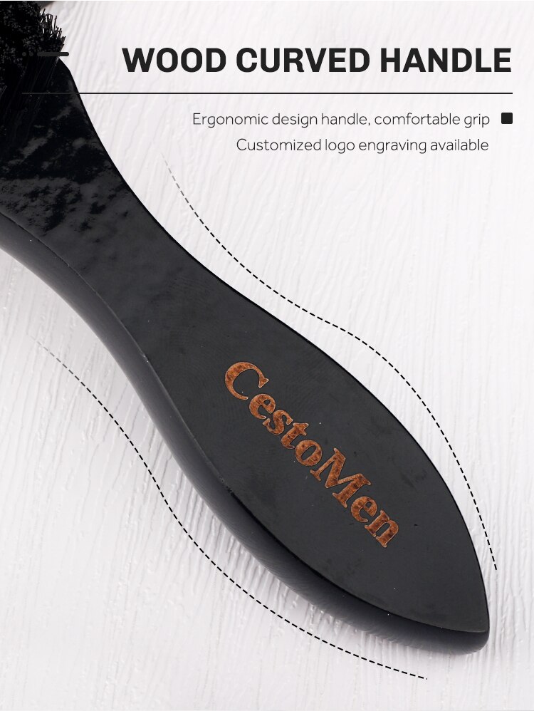 CestoMen Soild Wood Professional Fade Brush Barber Neck Sweeping Brush Comb Haircut Accessories Facial Cleaning Tools For Men CestoMen Soild Wood Professional Fade Brush Barber Neck Sweeping Brush Comb Haircut Accessories Facial Cleaning Tools For Men