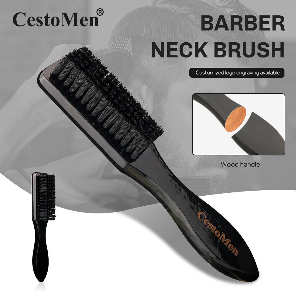 CestoMen Soild Wood Professional Fade Brush Barber Neck Sweeping Brush Comb Haircut Accessories Facial Cleaning Tools For Men CestoMen Soild Wood Professional Fade Brush Barber Neck Sweeping Brush Comb Haircut Accessories Facial Cleaning Tools For Men