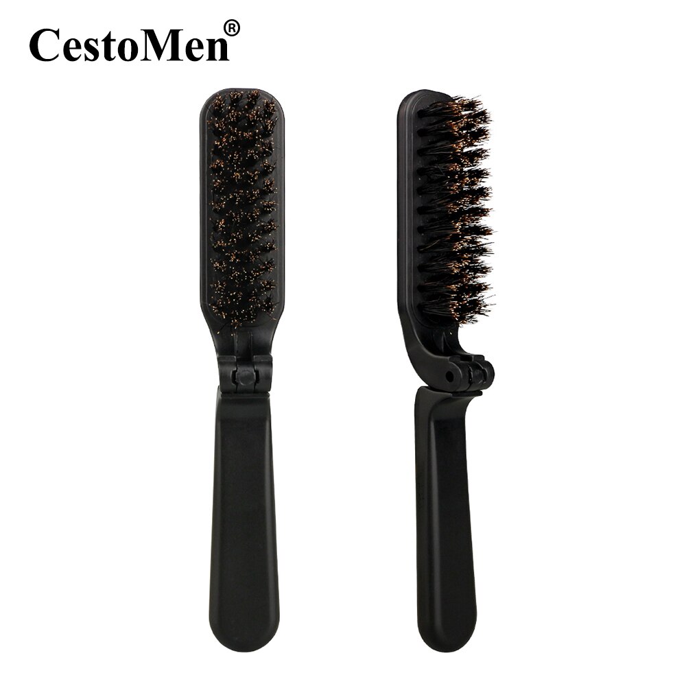 CestoMen Boar Bristle Hair Folding Brush Soild Wood Handle Beard Shaving Brush Portable Beard Mustache Care Styling Tool For Men CestoMen Boar Bristle Hair Folding Brush Soild Wood Handle Beard Shaving Brush Portable Beard Mustache Care Styling Tool For Men