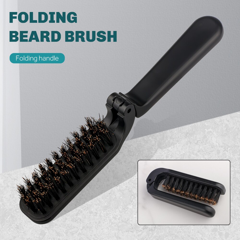 CestoMen Boar Bristle Hair Folding Brush Soild Wood Handle Beard Shaving Brush Portable Beard Mustache Care Styling Tool For Men CestoMen Boar Bristle Hair Folding Brush Soild Wood Handle Beard Shaving Brush Portable Beard Mustache Care Styling Tool For Men