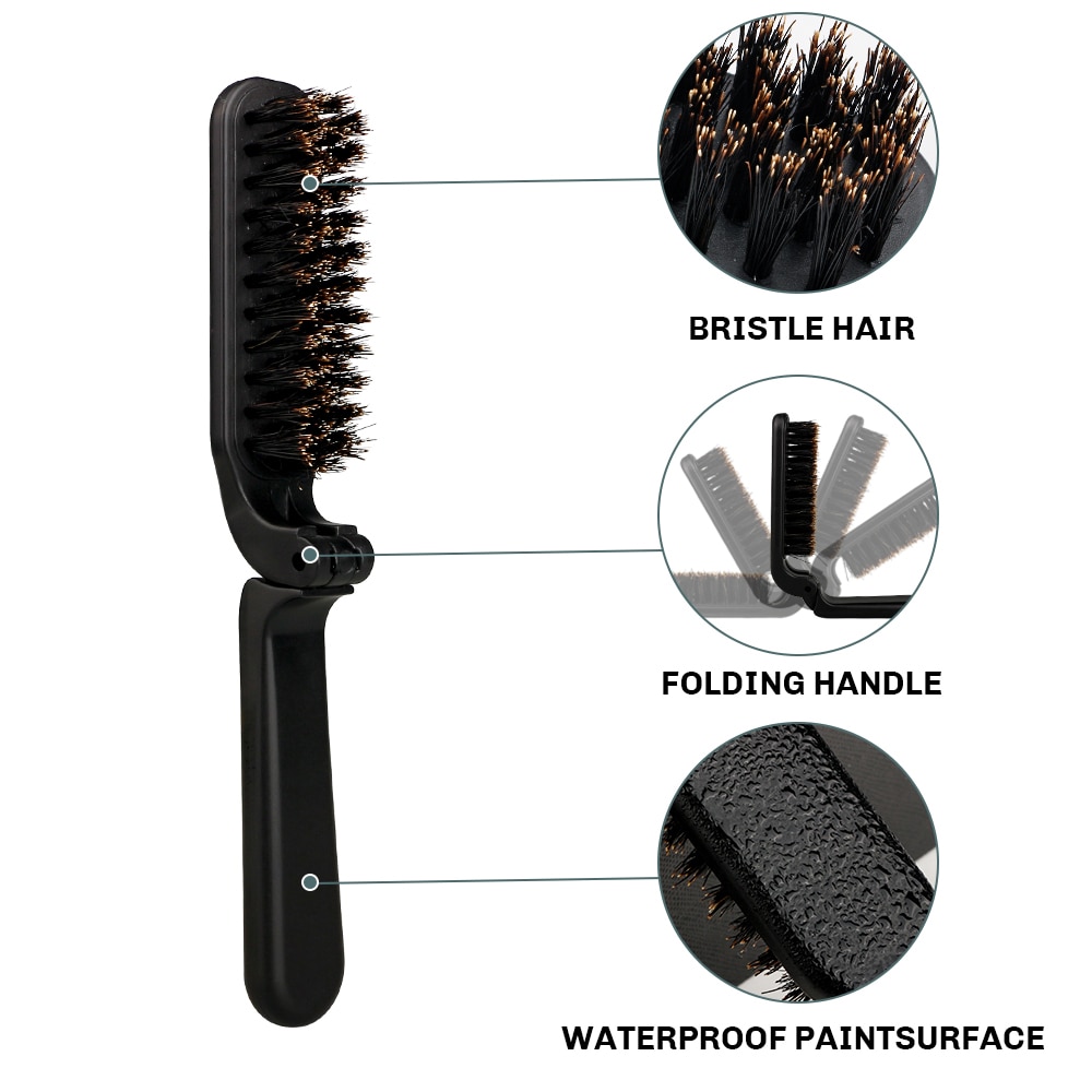CestoMen Boar Bristle Hair Folding Brush Soild Wood Handle Beard Shaving Brush Portable Beard Mustache Care Styling Tool For Men CestoMen Boar Bristle Hair Folding Brush Soild Wood Handle Beard Shaving Brush Portable Beard Mustache Care Styling Tool For Men