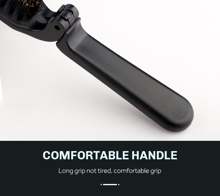 CestoMen Boar Bristle Hair Folding Brush Soild Wood Handle Beard Shaving Brush Portable Beard Mustache Care Styling Tool For Men