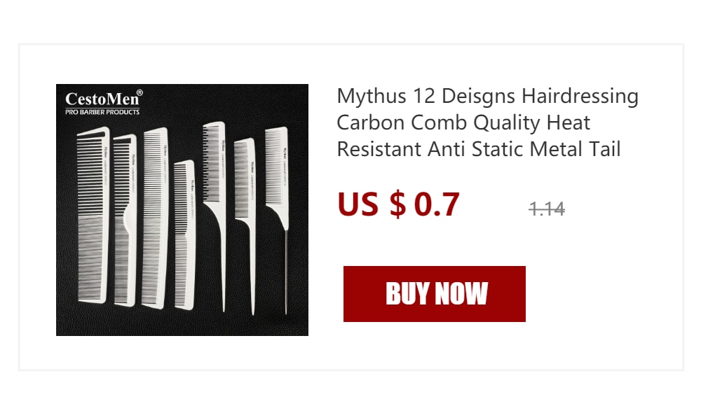 CestoMen Afro Metal Comb African Hair Pick Fork Comb Brush Professional Barber Salon Hairdressing Styling Tool Hair Care Comb