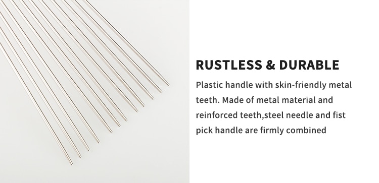 CestoMen Afro Metal Comb African Hair Pick Fork Comb Brush Professional Barber Salon Hairdressing Styling Tool Hair Care Comb