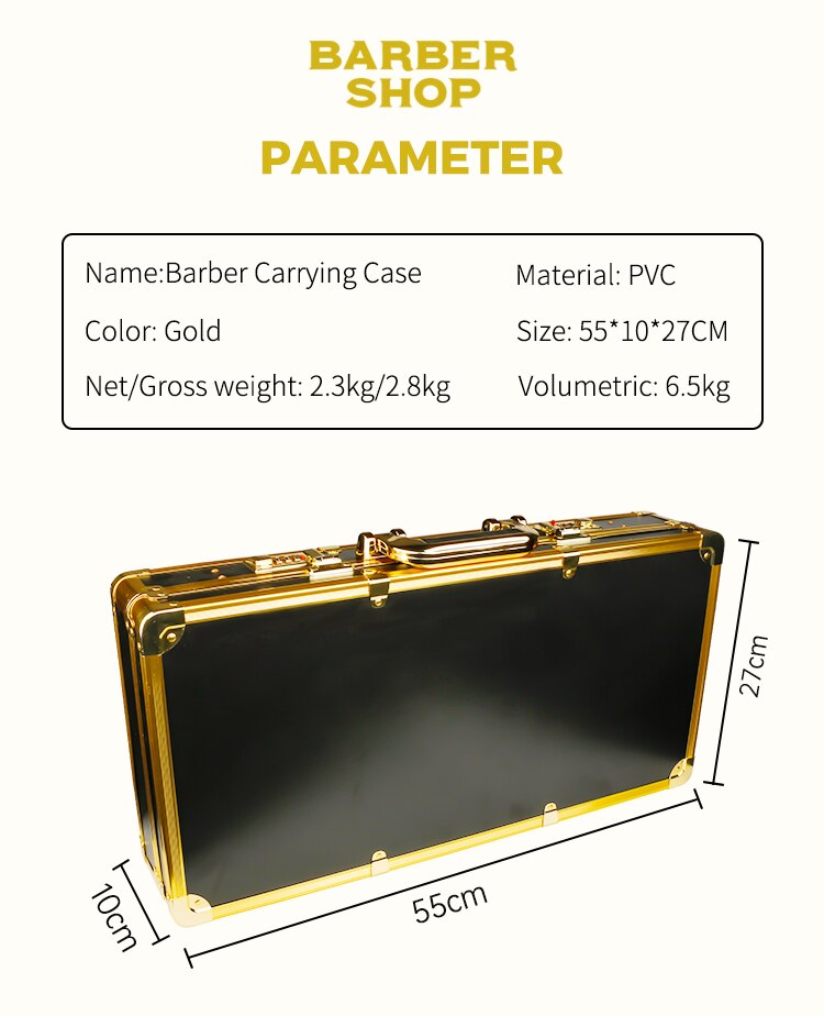 Barber Storage Tool Case Portable Carrying Password Lock Case Box Able To Place Hair Trimmer,Comb,Clips,Razor,Scissors,Guards