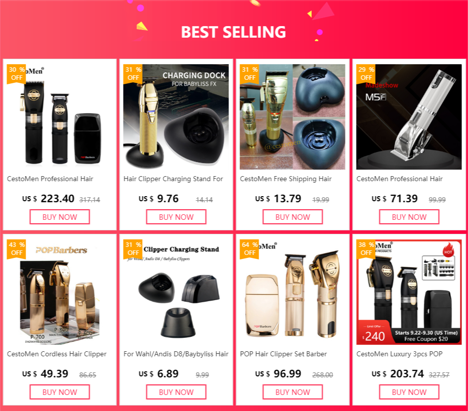 CestoMen Hair Cutting Machine Set With Clipper Trimmer Shaver Barbershop Cutting Comb Fade Brush Facial Grooming Set Kit For Men