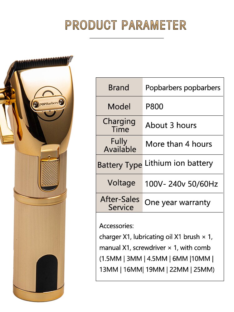 CestoMen Original Cordless Hair Clipper Men's Electric Shaver Barber Trimmer Razor Professional Clipper  Hair Cutting Machine