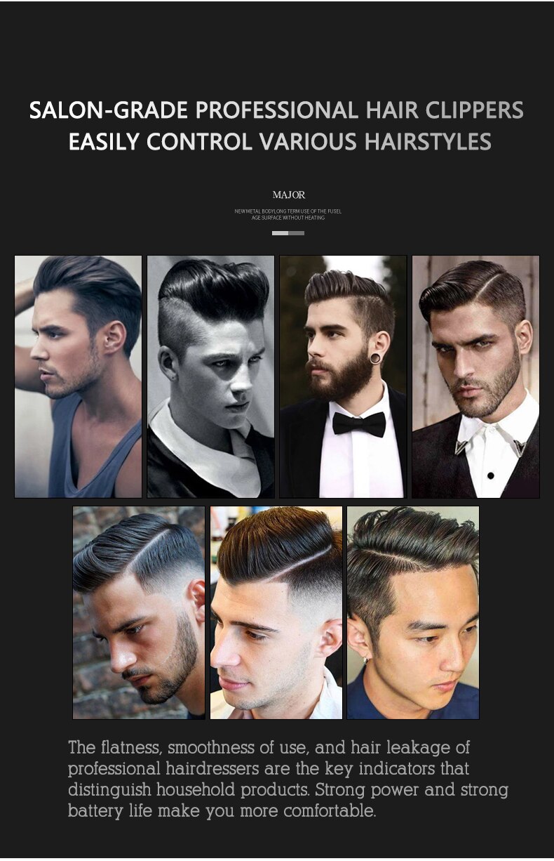 CestoMen Original Cordless Hair Clipper Men's Electric Shaver Barber Trimmer Razor Professional Clipper  Hair Cutting Machine