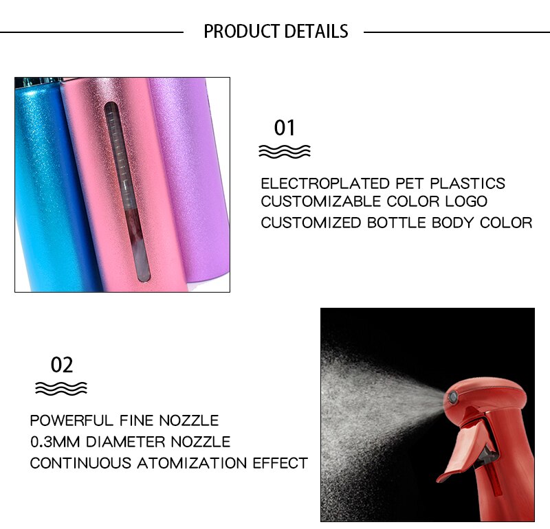 CestoMen 150ML /300ML Hairdressing Spray Bottle Empty Bottle Refillable Mist Watering Can Salon Barber Hair Tools Water Sprayer