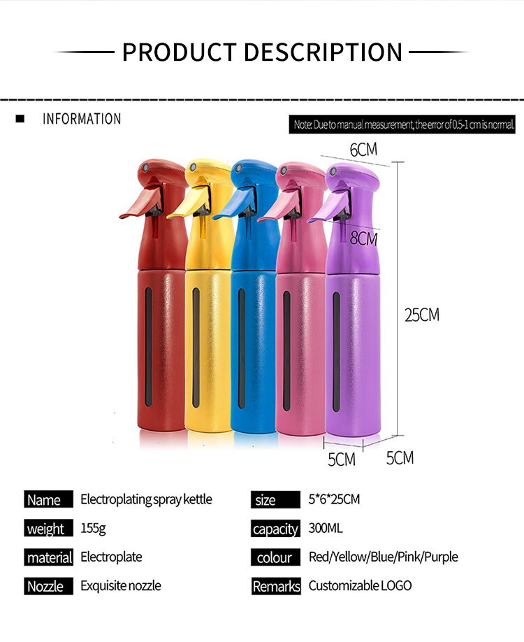 CestoMen 150ML /300ML Hairdressing Spray Bottle Empty Bottle Refillable Mist Watering Can Salon Barber Hair Tools Water Sprayer