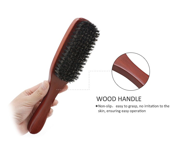 Professional Solid Wood Boar Shaving Brush Boar Britstle Hair Brush Beard Hair Massage Comb Men's Mustache Brushes Styling Tool