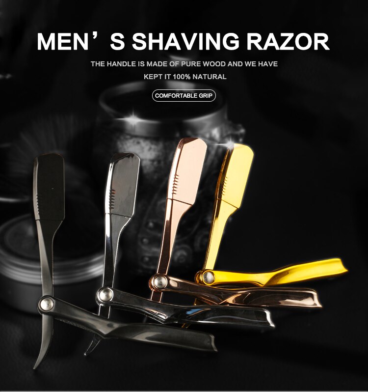 Professinlal Men's Shaving Tool Barber Beard Haircut Razor Holder Straight Razor Holder Facial Cleaning Tools For Hairdresser Professinlal Men's Shaving Tool Barber Beard Haircut Razor Holder Straight Razor Holder Facial Cleaning Tools For Hairdresser